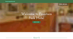 Desktop Screenshot of fountainparkmotel.com