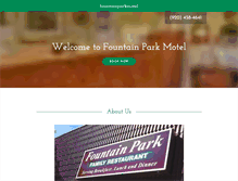 Tablet Screenshot of fountainparkmotel.com